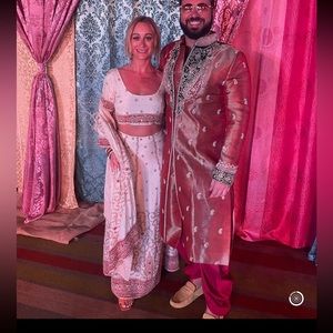 WOMANS SIZE 4 FULLY HAND BEADED SAREE